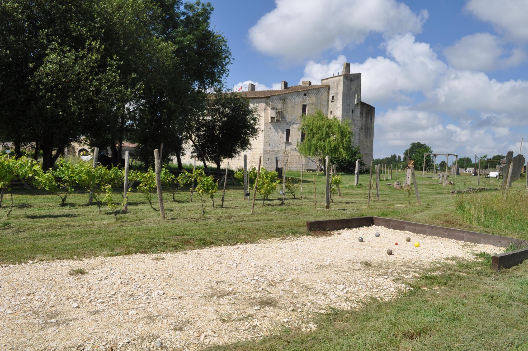 Contact the fortified castle and medieval theme park of Saint Jean d'Angle, near Rochefort